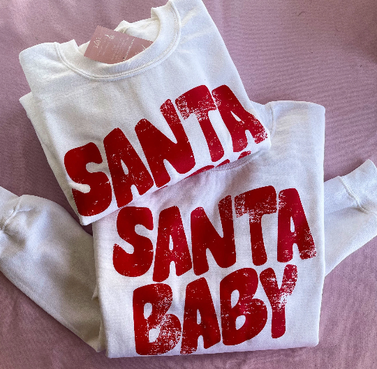 Santa Baby White Crewneck