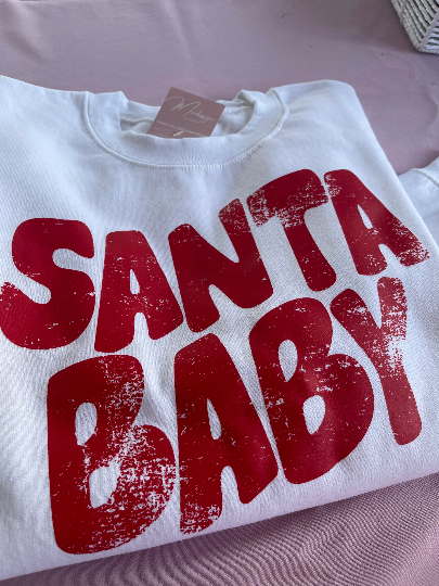 Santa Baby White Crewneck
