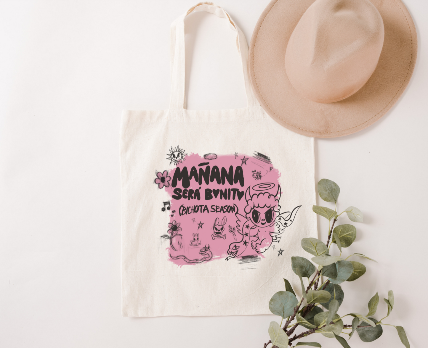 Angel Pink Tote Bag