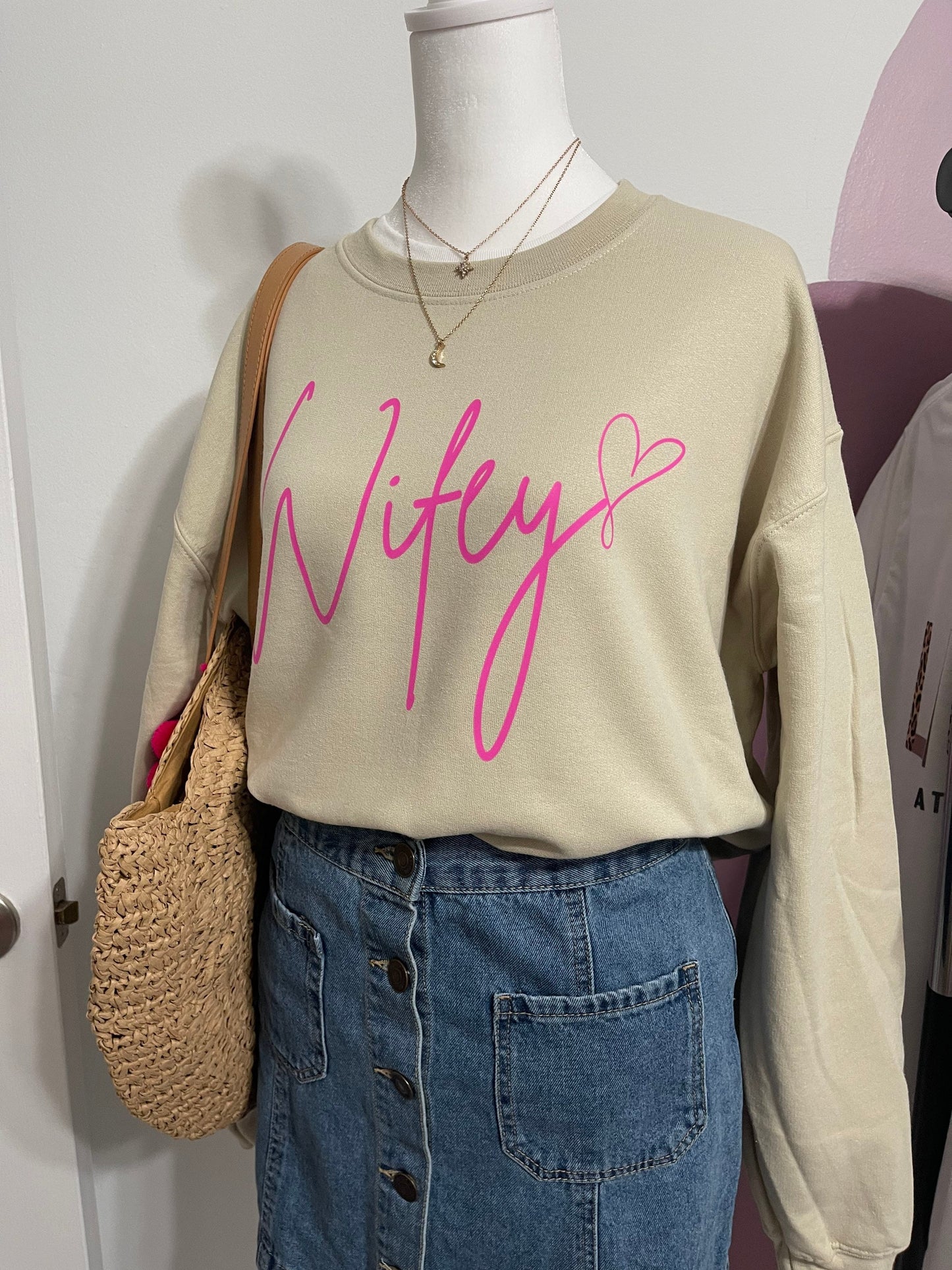 Tan Wifey Sweater -Medium