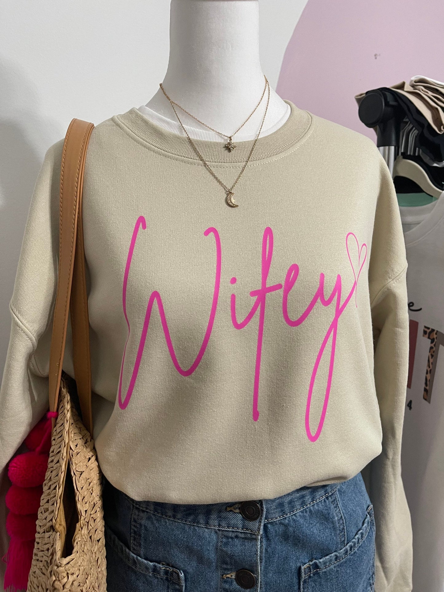 Tan Wifey Sweater -Medium