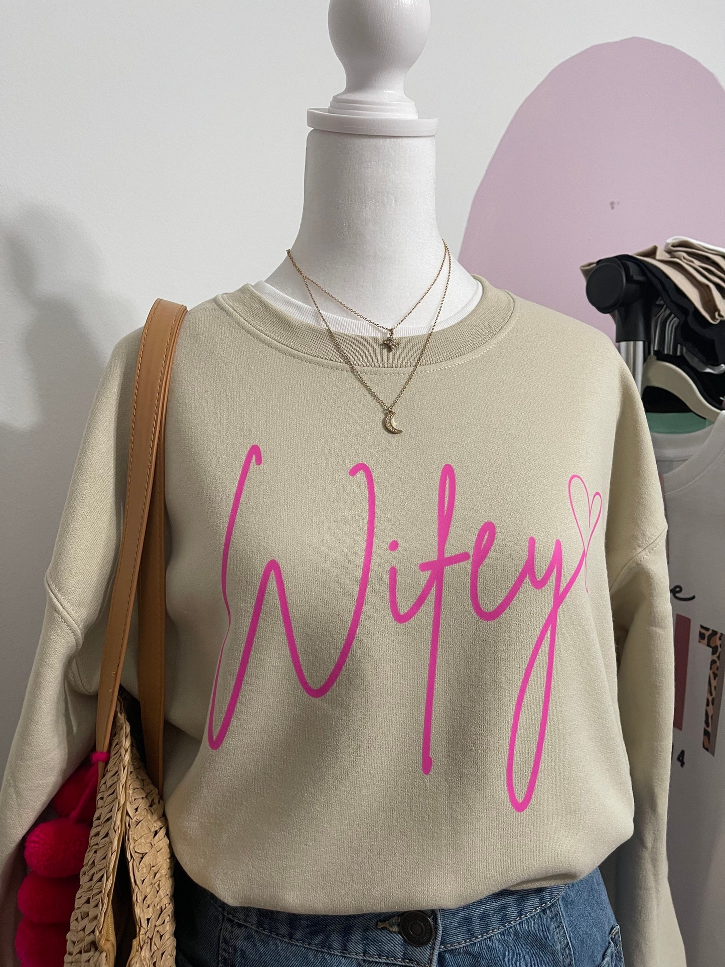 Tan Wifey Sweater -Medium