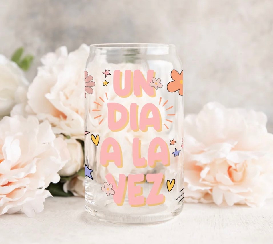 Un Dia la vez cup, Glass Cup, Libbey Glass *