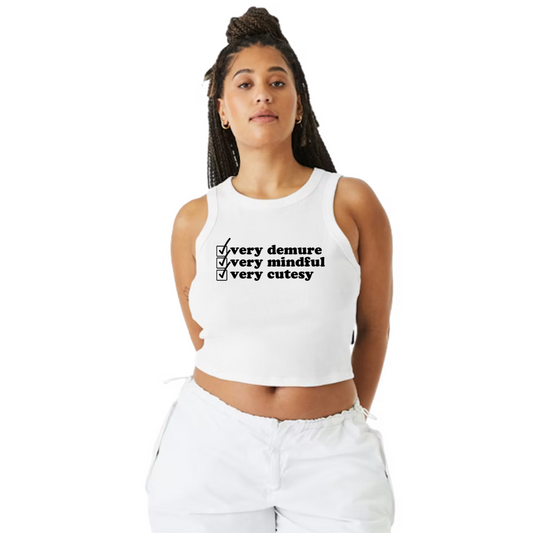 Demure * Cropped Tank